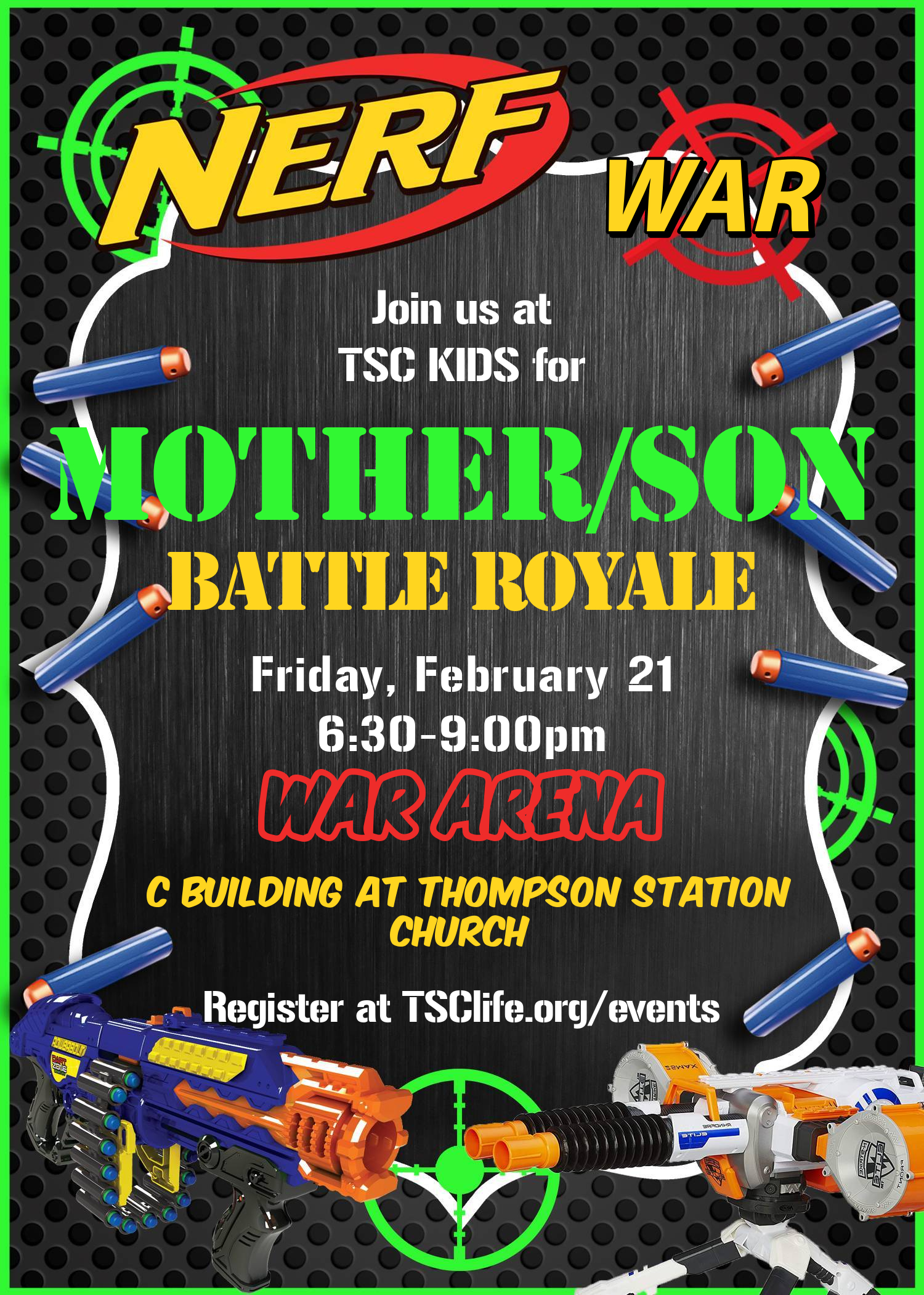 Mother Son Nerf War Thompson Station Church